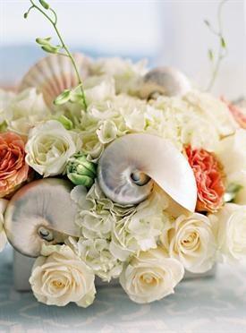 Mariage - Coquin turquoise et corail de mariage de plage