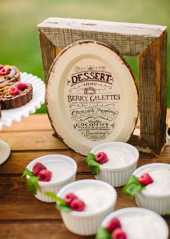 Wedding - Rustic Wedding Dessert Idea 