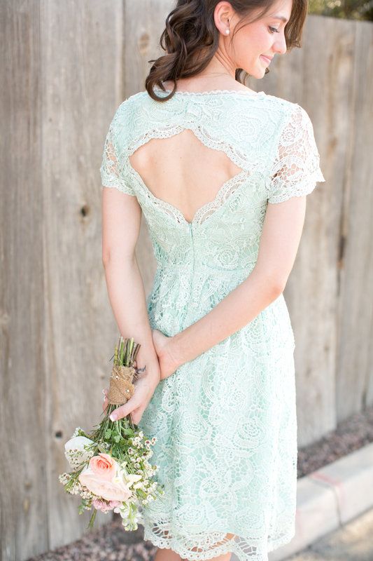 زفاف - جميلة خادمة اللباس النعناع الأخضر العروس