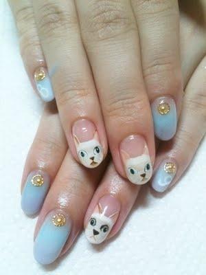 Hochzeit - Cat Nail Art