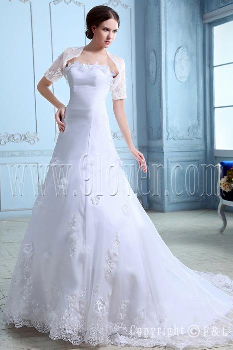 Mariage - A-line Organza Wedding Dresses with Jacket
