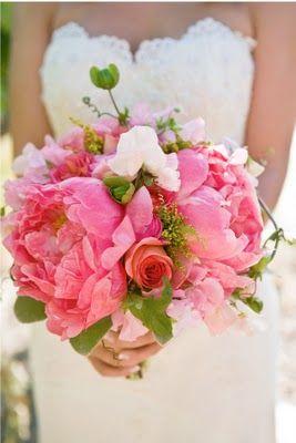 Wedding - Bright Pink Bridal Bouquet 