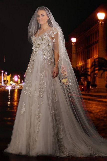 Wedding - Urban looking straight white dress with long veil