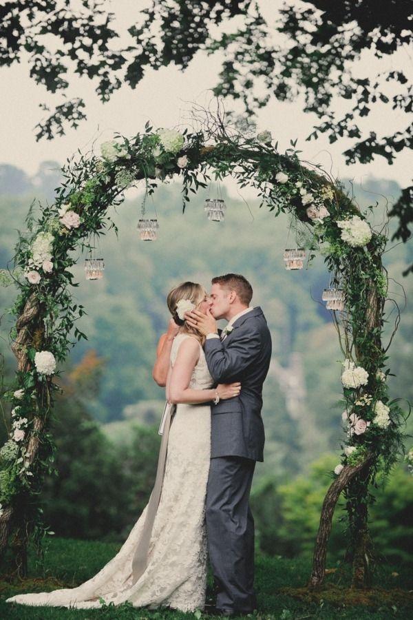Wedding - A wedding ceremony in the floral arbor