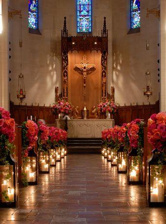 Wedding - Candles Lighting The Aisle 