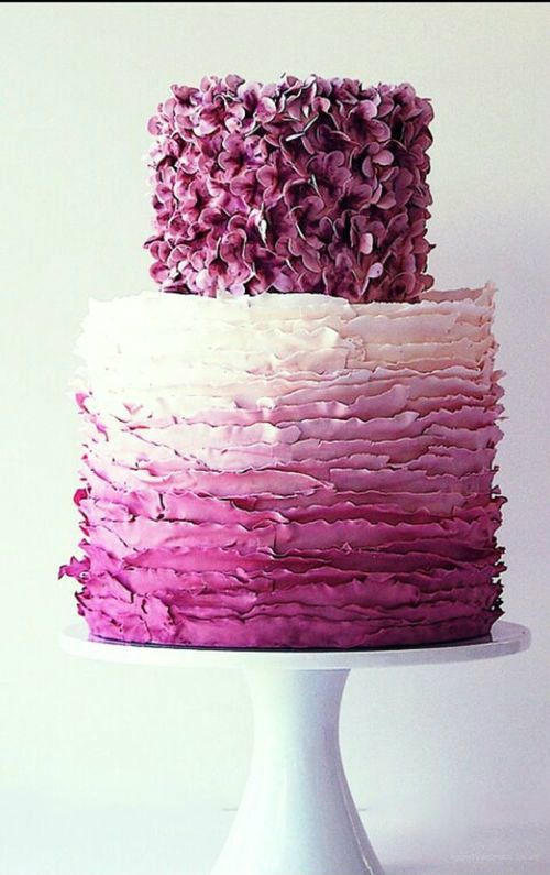 Свадьба - Фиолетовый Свадебный Торт 