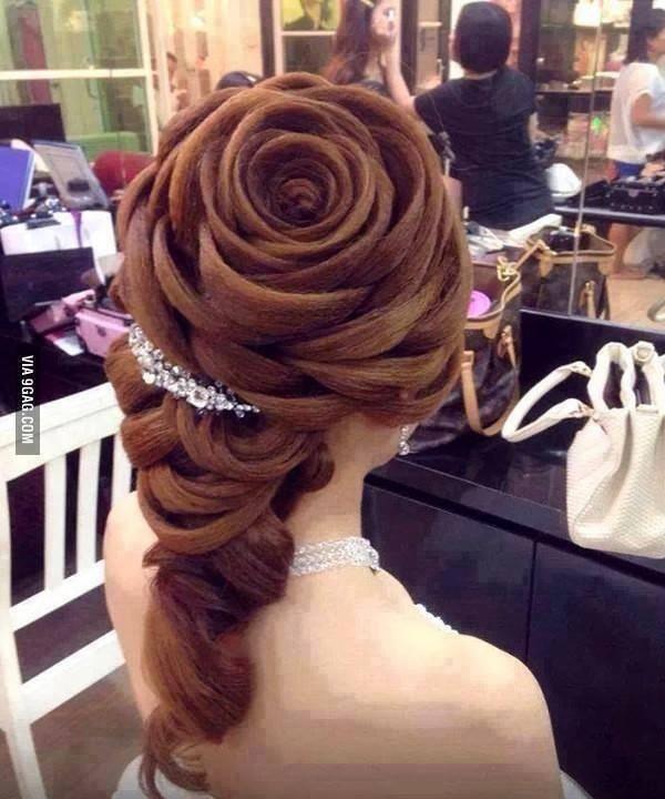 Wedding - Rose shaped hairstyle to make you look amazing