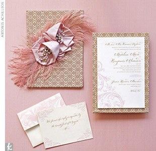 Wedding - Pink And Gold Stationery Suite 