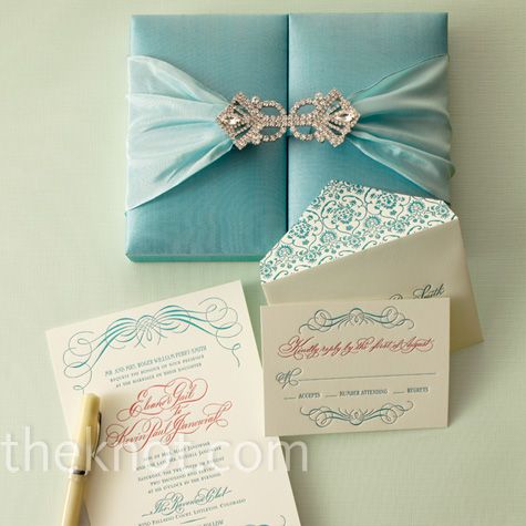 Wedding - A Rich Silk Box With A Jeweled Clasp 
