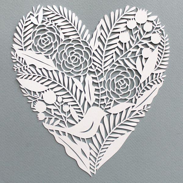 Mariage - Heart Paper Cut