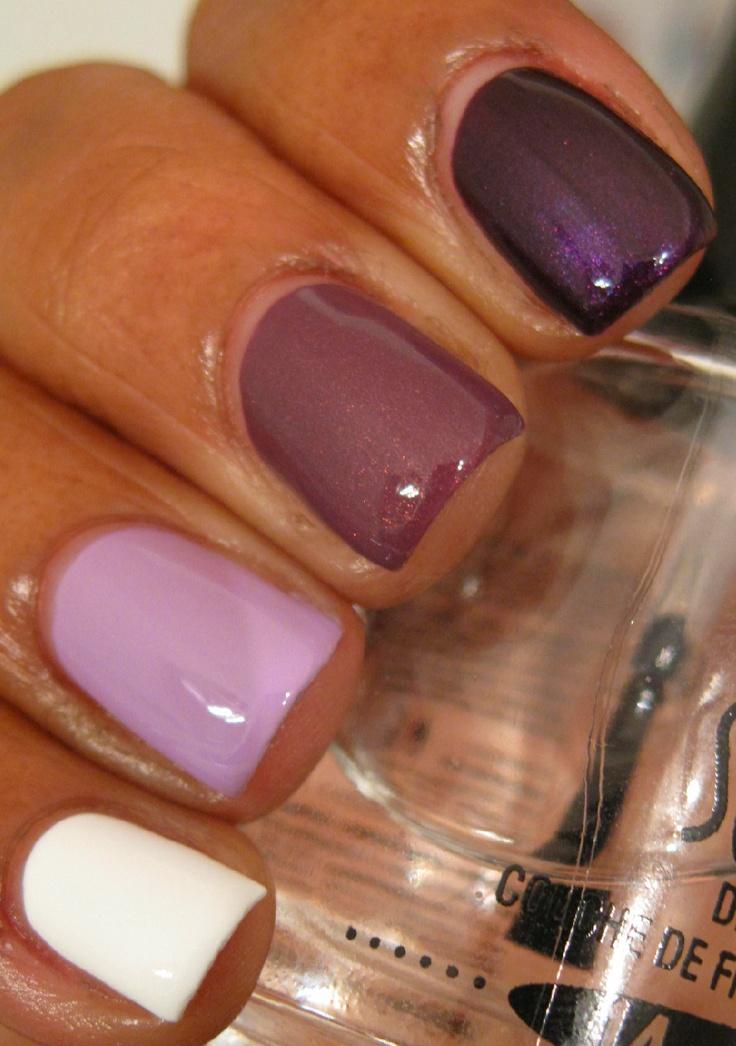 Mariage - Violet Ombre Nails