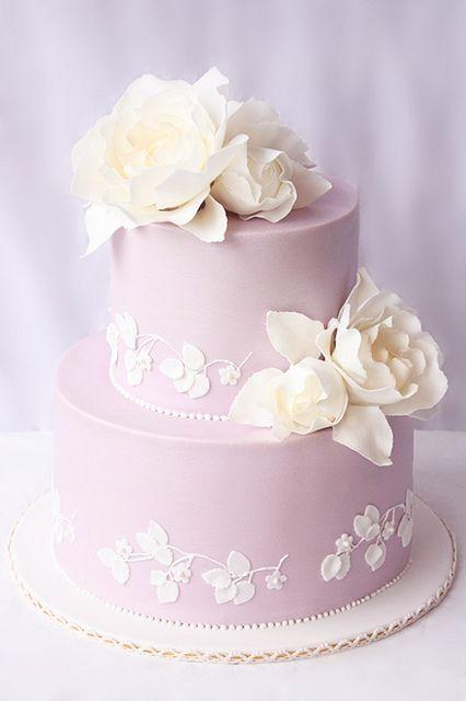 Wedding - Pretty Lilac Wedding Cake 