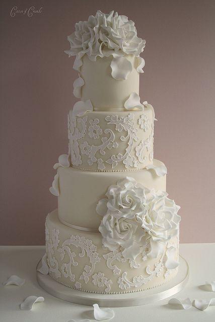 Wedding - Delicate Lace Cake 