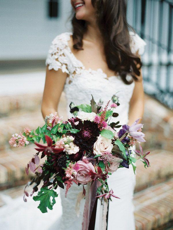 Wedding - Rich Purple Bouquet 