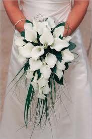 Mariage - Blanc Calla Lily Cascade bouquet de mariée.