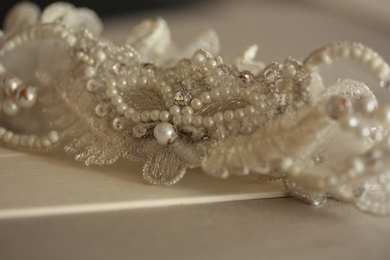 Wedding - Pearls Bridal Garter Set 