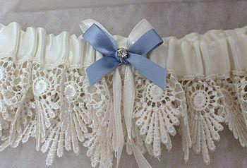Mariage - Vintage 'Something Blue "jarretière de mariée