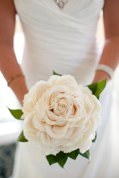 Wedding - Wedding bouquet with a huge ivory rose