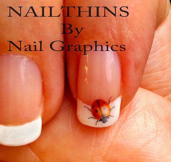 Wedding - 30 LADY BUGS Nail Decal Nail Art Nail Design Lucky Ladybug Spring Nails