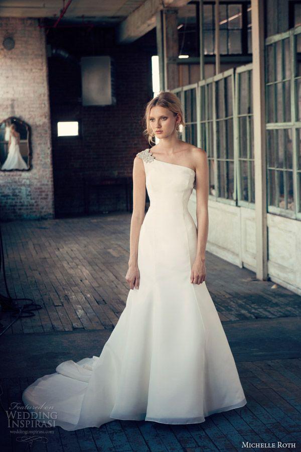 One Shoulder Strap Wedding Dress Inspiration 2046808 Weddbook