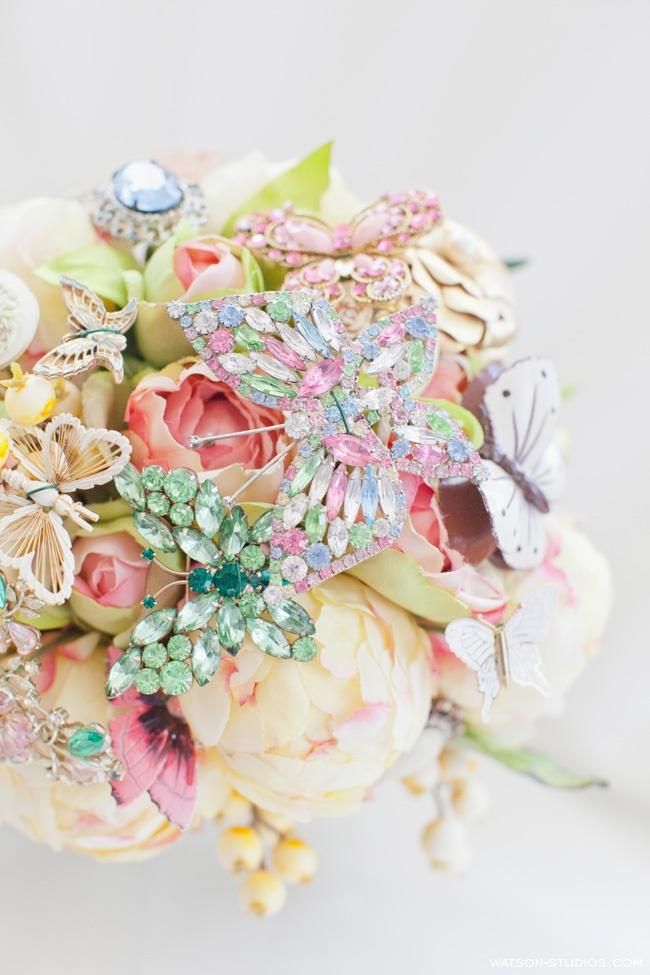 Wedding - Gorgeous Vintage Pin Bouquet 