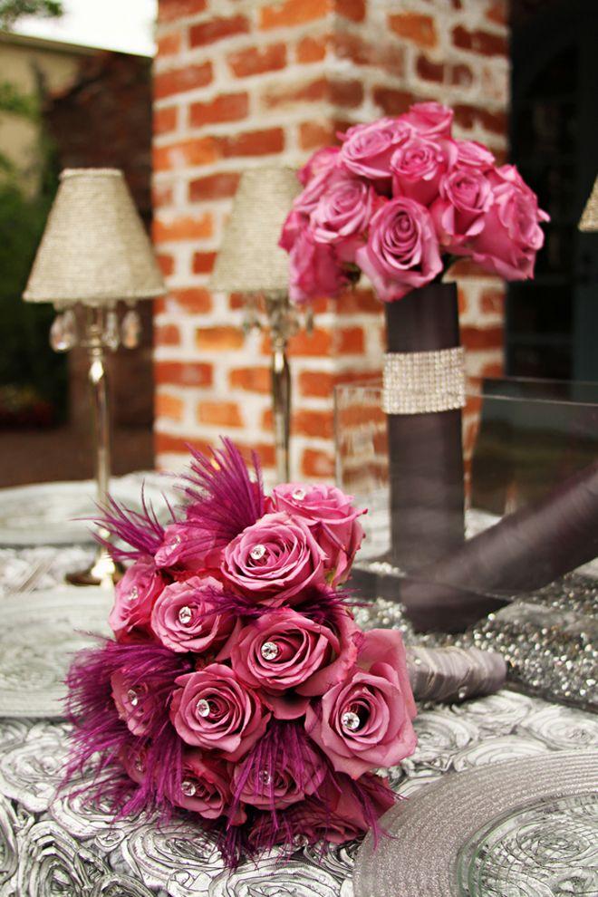 Свадьба - Розовые Розы И Bling 