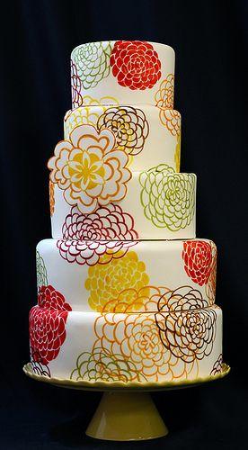 Wedding - Painted Wedding Cake 