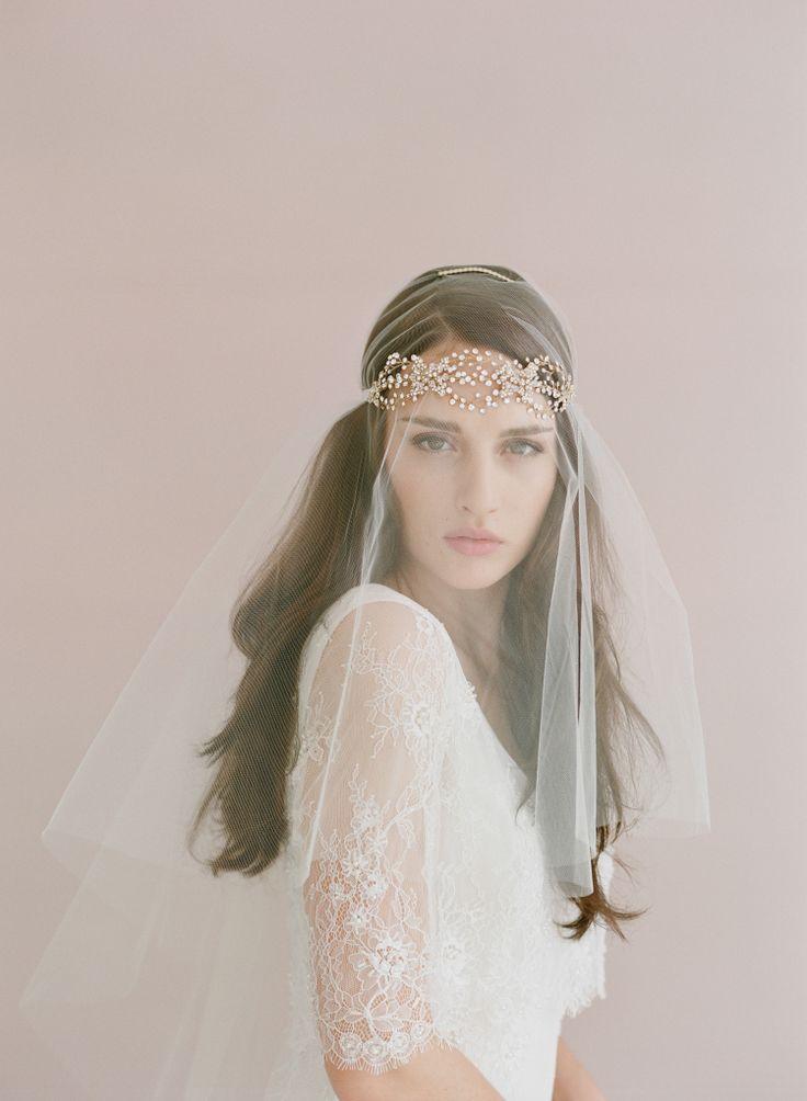 Wedding - Triple Crystal Loops Headband - Style # 404 - Ready To Ship Silver
