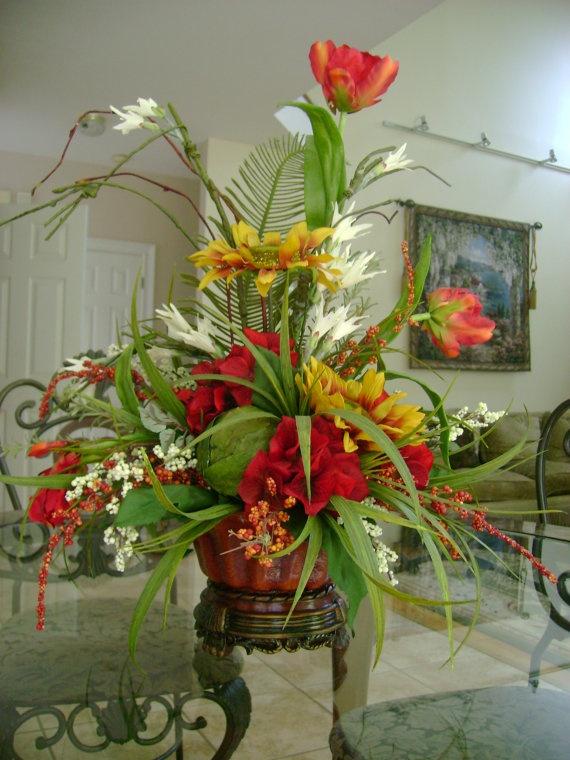 Mariage - Arrangements floraux en soie