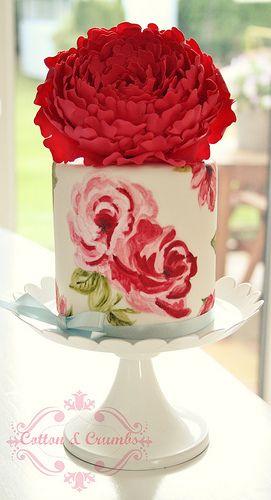 Свадьба - Handpainted торт