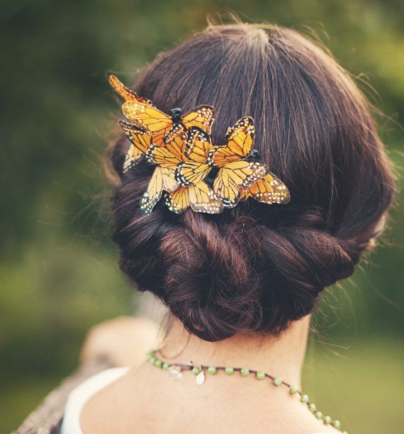 Wedding - Butterfly Comb -  Bridal Hair