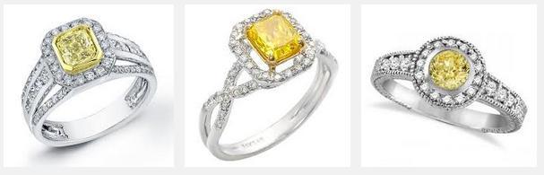 Hochzeit - Canary Diamond Engagement Rings