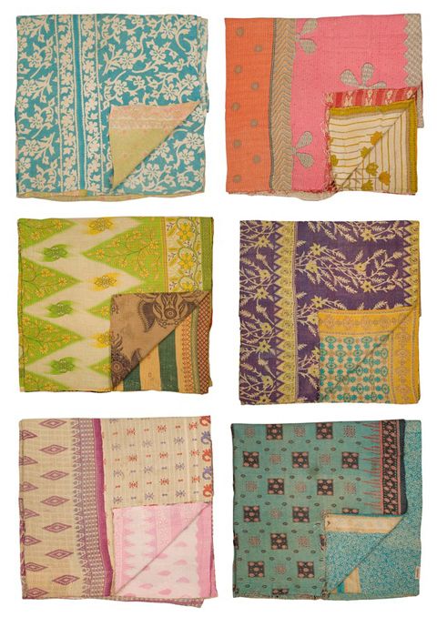 Hochzeit - Vintage-Sari Quilts