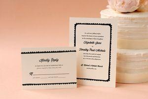 Wedding - Simple Scallop Invitations. 