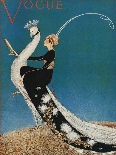 Mariage - Art Nouveau Poster Large Print Peacock Estampe - 16 X 20
