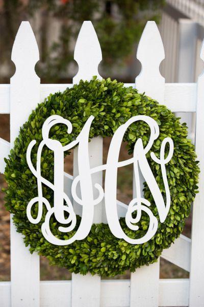 Wedding - Monogrammed Wreath 