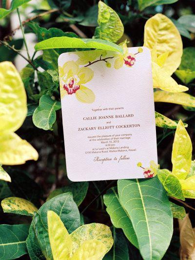 Wedding - Cymbidium Orchid Invitation 