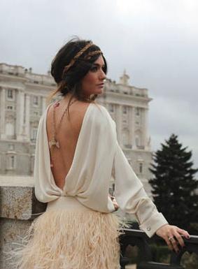 Mariage - Plumes Low Back