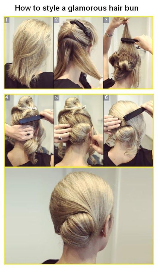 Wedding - Glamorous hair bun with medium hair length