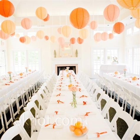 Wedding - Orange Wedding Reception 