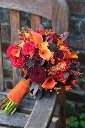 Mariage - Bouquet d'automne. Couleurs sont belles