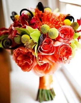Wedding - Orange Bouquet 