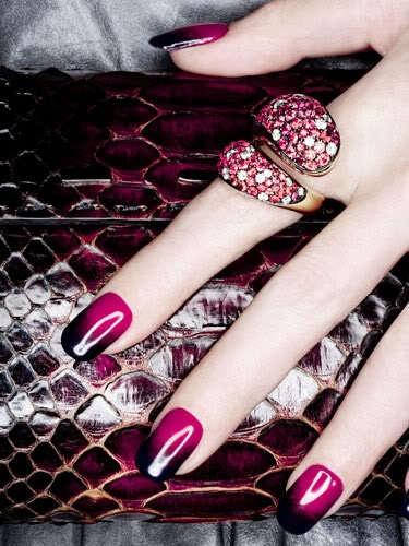 Wedding - Love The Pink And Black Nails 