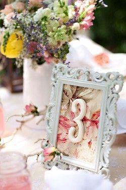 Hochzeit - Vintage Tischnummern