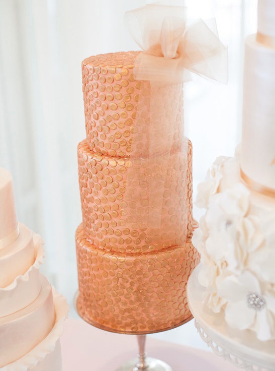 Wedding - Peachy Coral Cake 