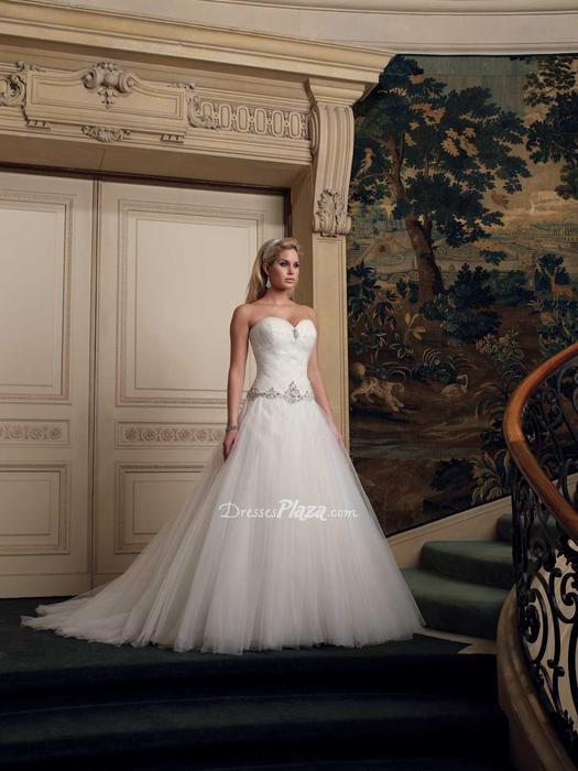 زفاف - Jewel Beaded Natural Waist Wedding Dress