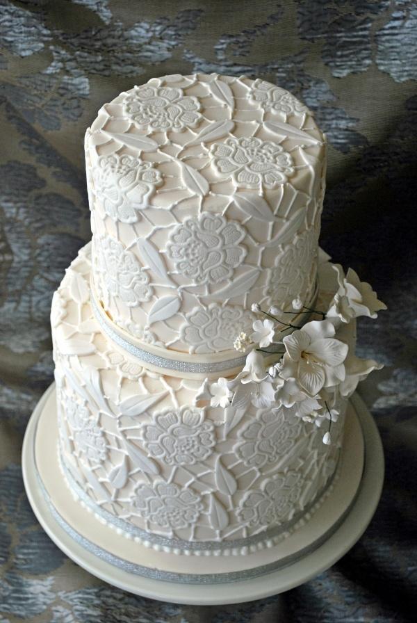 Wedding - Lace Wedding Cake 