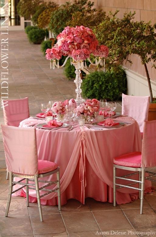Hochzeit - Rosa Tisch