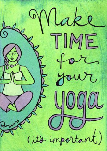 Wedding - Make Time For Your Yoga (8x10 Doodle Print)