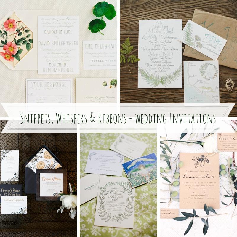 Wedding - Snippets, Whispers & Ribbons - Wedding Invitations